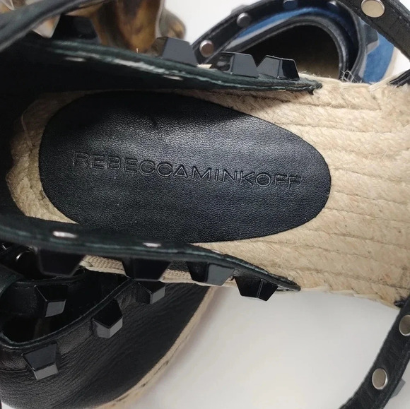 Rebecca Minkoff Gilles Denim Studded Espadrilles Size 6 - Picture 4 of 10